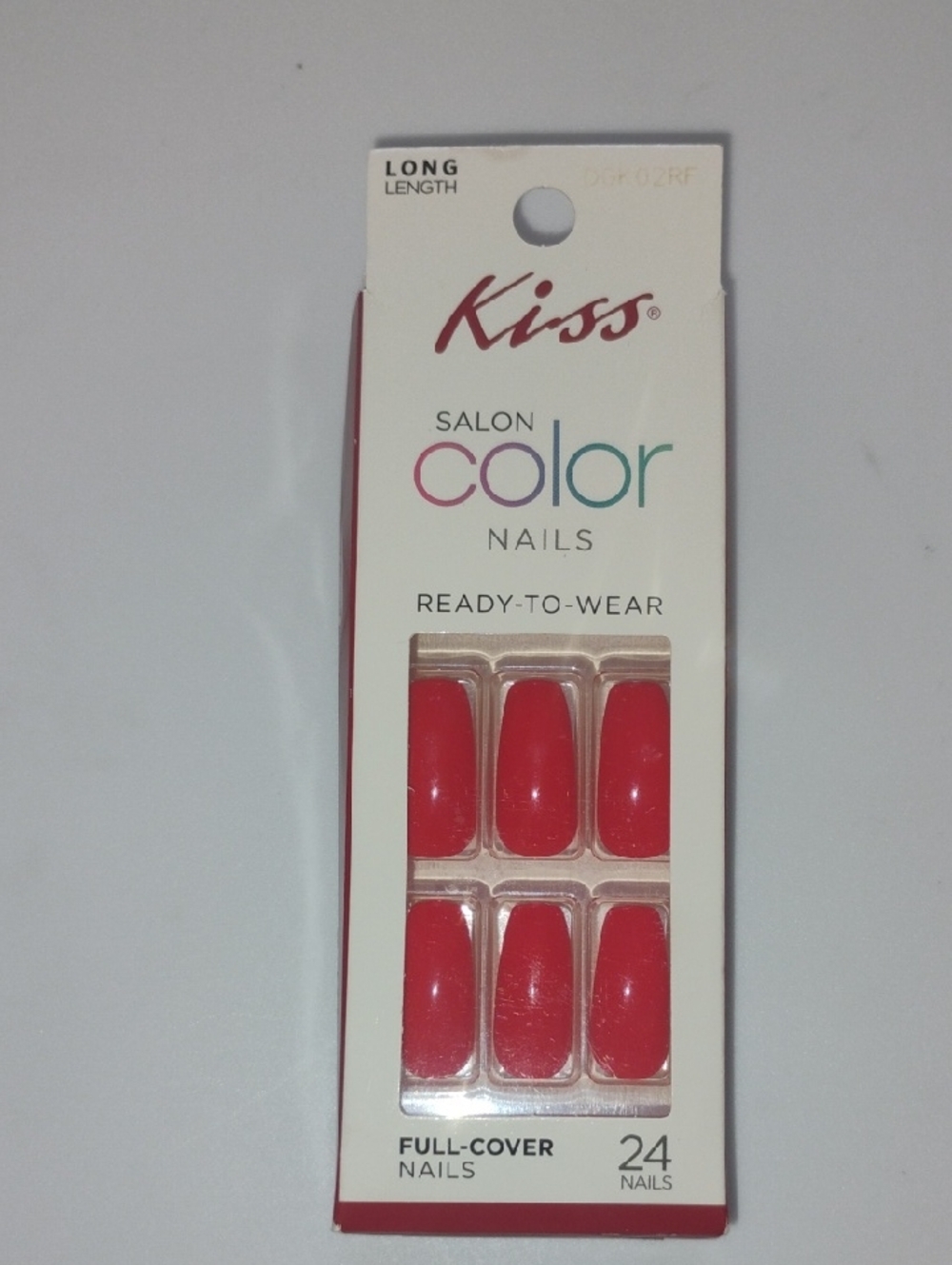 Kiss Salon Color Press-On Nails in Bright Red